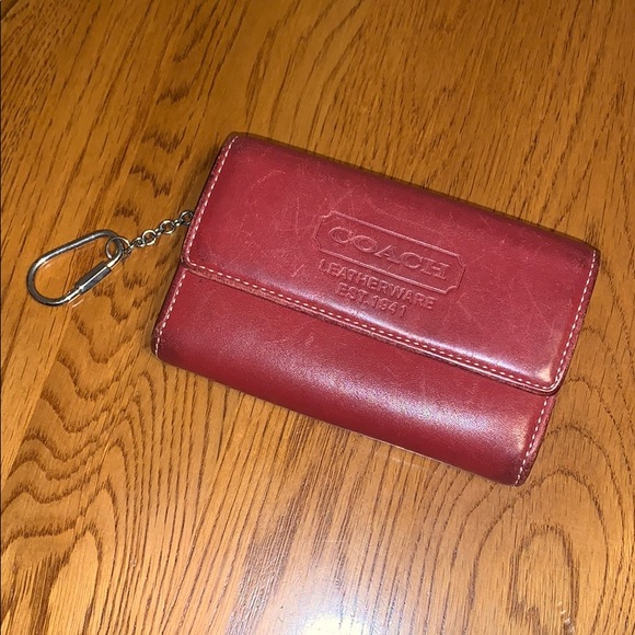 Coach Handbags - Vintage red leather coach wallet